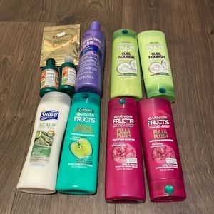 Different types of conditioners and shampoos